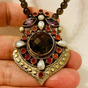 Nicky Butler (India) beaded necklace with pendant